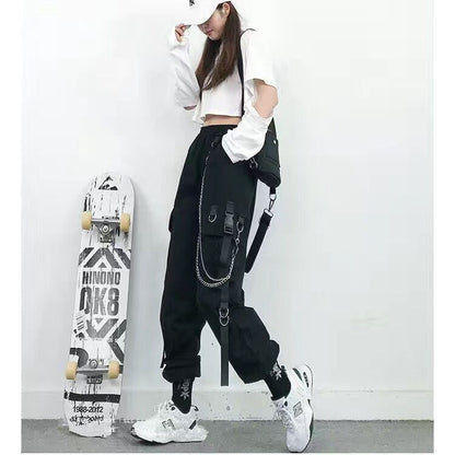 Katy – Damen Haremshose mit Punk-Taschen