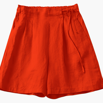 Damen Weite High-Waist Shorts im Casual-Look für Alltag und Freizeit