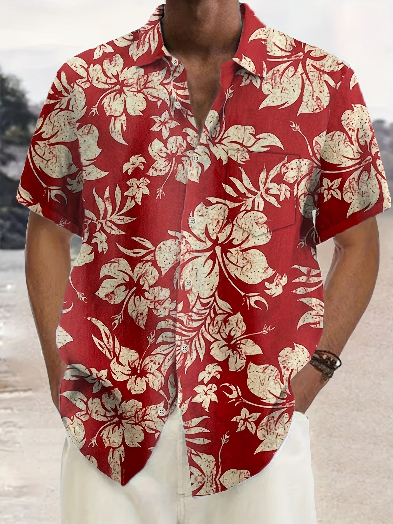 Herren Hawaiihemd Vintage Kurzarm – Ideal für Sommer, Urlaub & Freizeit