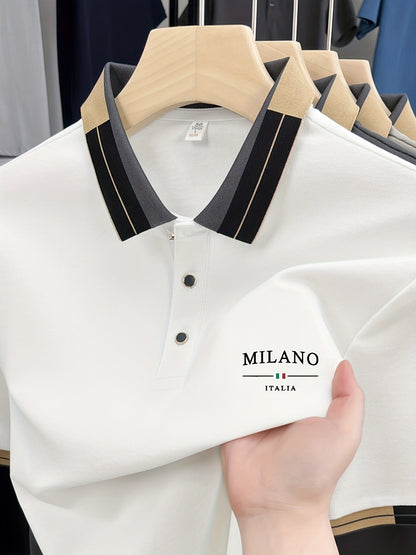 Herren Polohemd Milano Italia – Elegantes Freizeit Poloshirt mit modernem Kragen-Design