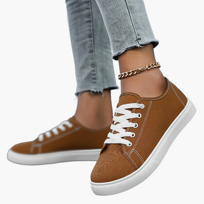 Damen Freizeit-Sneaker mit Schnürung – Bequeme Alltags-Schuhe im modernen Stil