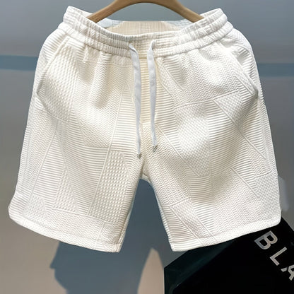 Herren Freizeits-Shorts mit geprägtem Muster für stilvolle Freizeit und Sport