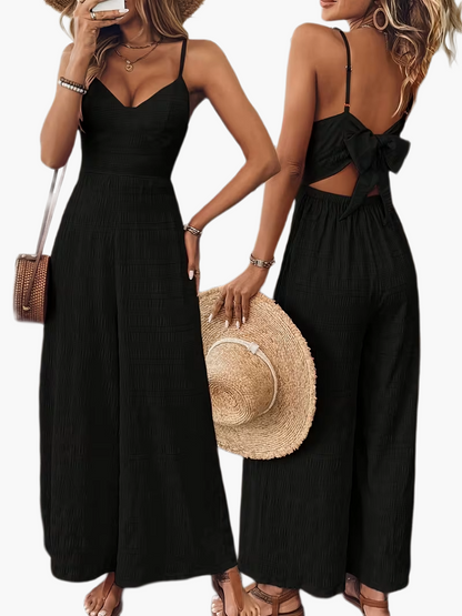 Damen Eleganter Jumpsuit mit Spaghettiträgern – Perfekt für Sommer & Freizeit