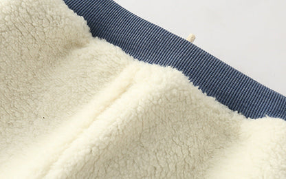 Zoe – Gepolsterte Lammvelours-Sweathose