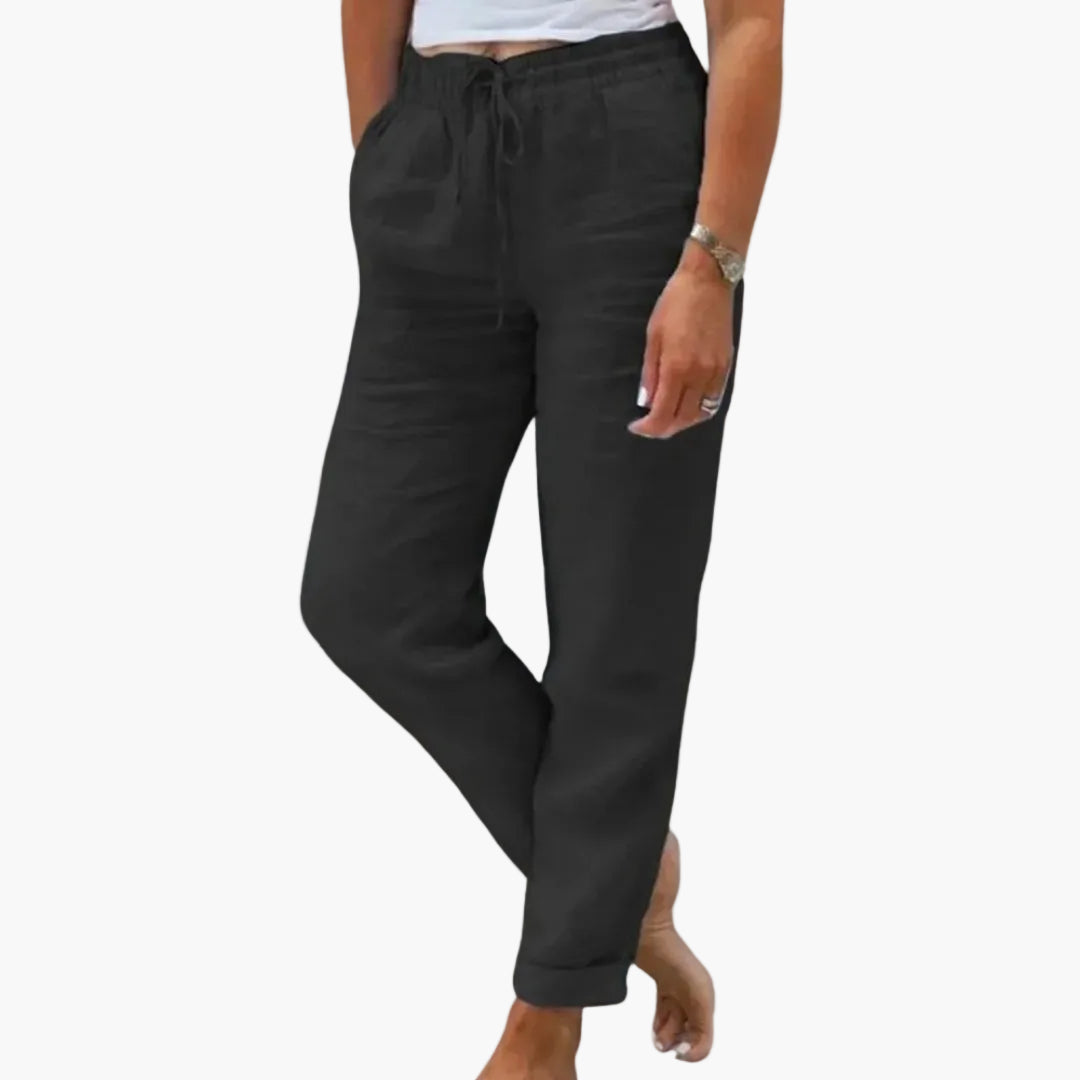 Damen Freizeithose mit Kordelzug – Komfortable Sommerhose für Alltag und Urlaub