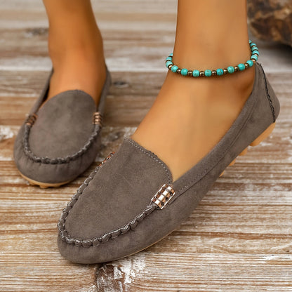 Damen Mokassins Bequeme Slip-On Freizeitschuhe Elegant für Alltag und Büro