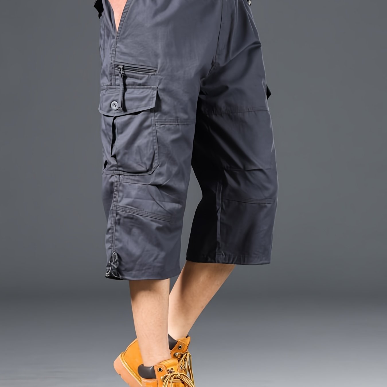 Herren Cargo Outdoor Shorts mit vielen Taschen und langem Schnitt – Ideal für Abenteuer & Freizeit