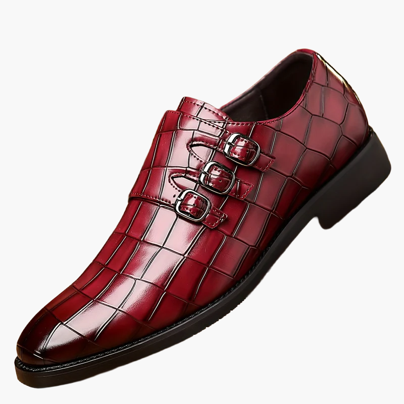 Herren Business-Slipper Vintage mit Dreifach-Schnalle – Elegante Schuhe für Büro & festliche Anlässe