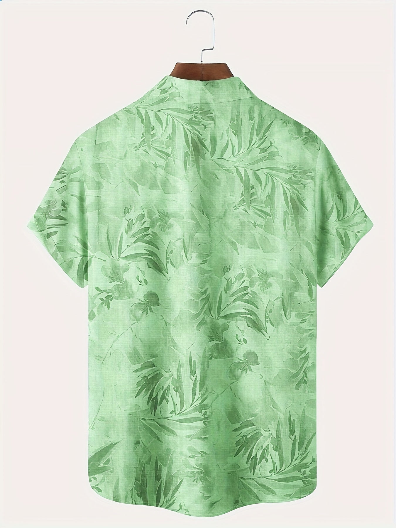 Herren Freizeithemd mit botanischem Print – Perfekt für Urlaub und Sommer