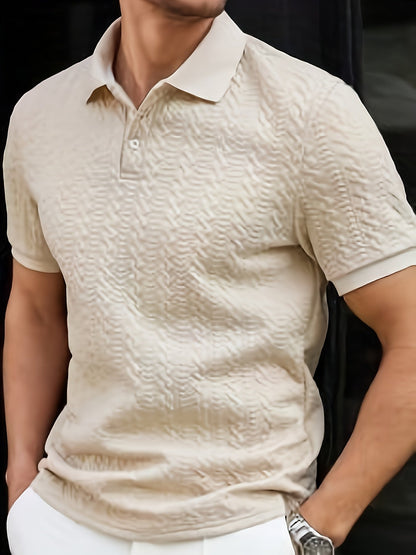 Herren Poloshirt mit Strickstruktur – Stilvolles Freizeitshirt für Alltag und Ausgehen