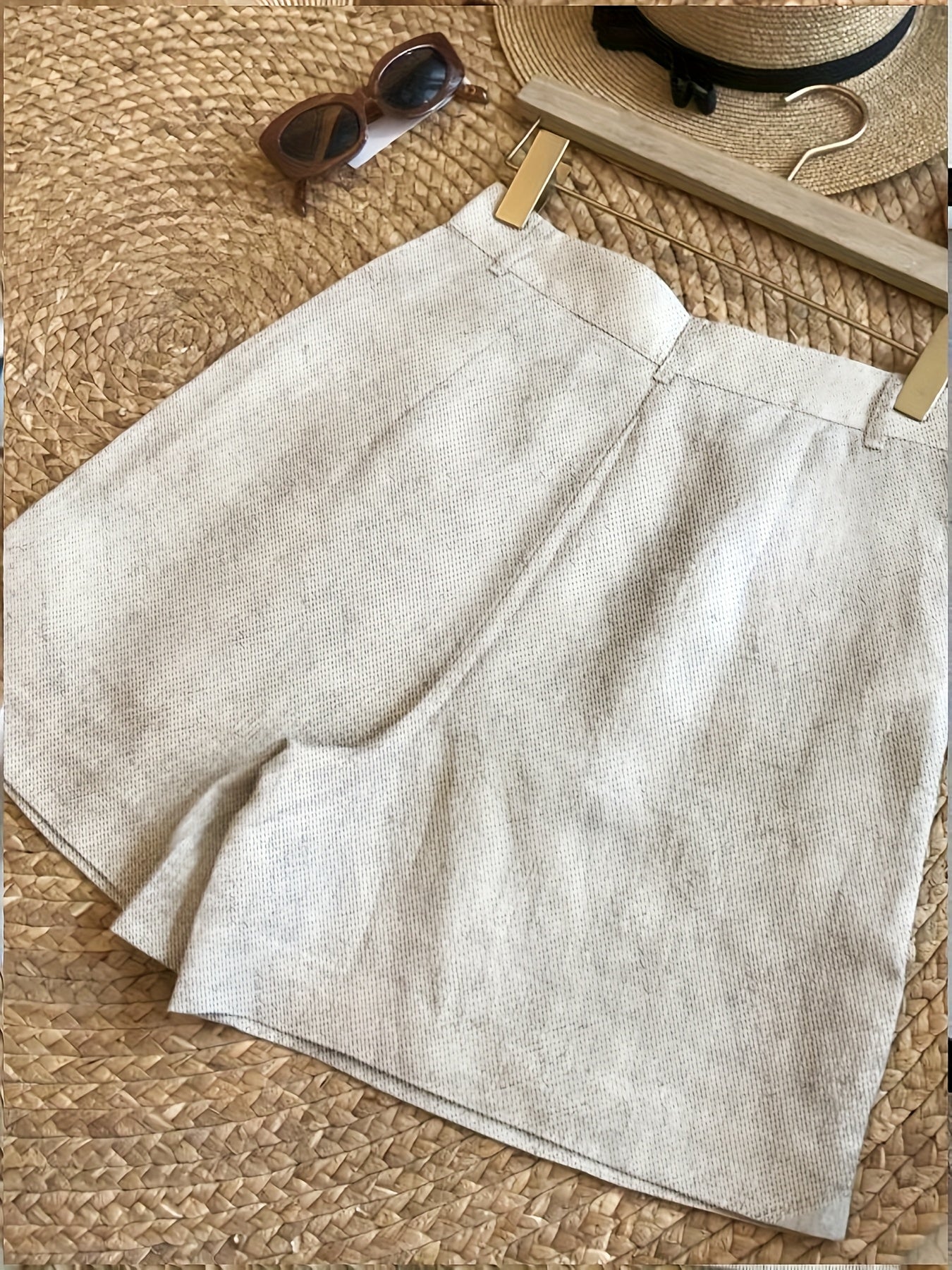 Damen Vintage Sommer-Shorts mit Bundfalten – Eleganter Freizeitstil für warme Tage