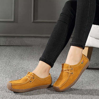 Damen Bequeme Freizeit-Loafer mit Schnürung – Stilvolle Alltagsschuhe für Damen