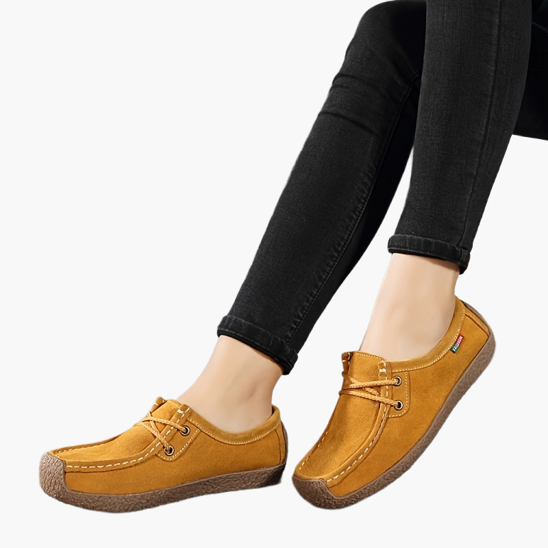 Damen Bequeme Freizeit-Loafer mit Schnürung – Stilvolle Alltagsschuhe für Damen