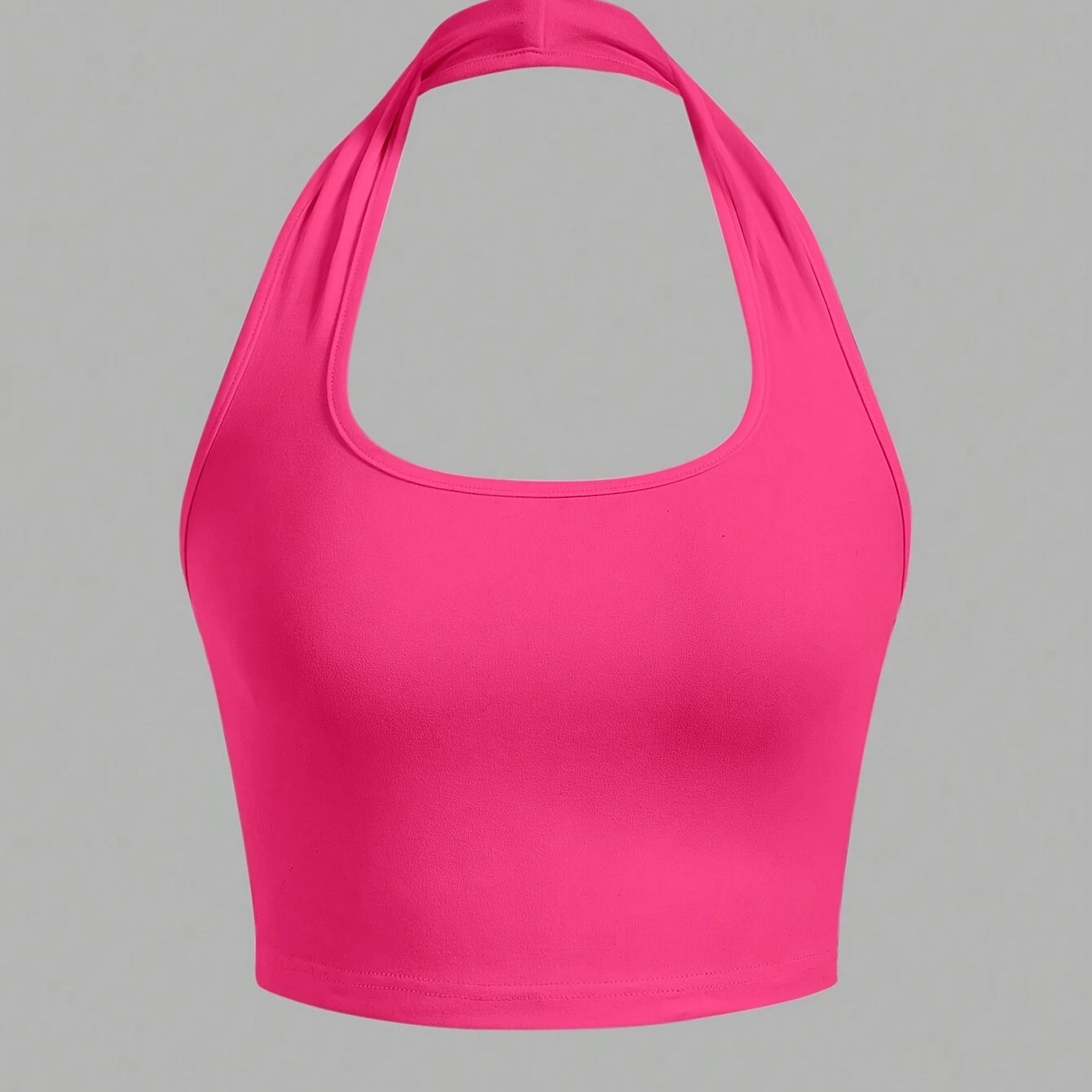 Damen Halterneck Crop Top – Rückenfrei, Sommer, Modisch, Freizeit
