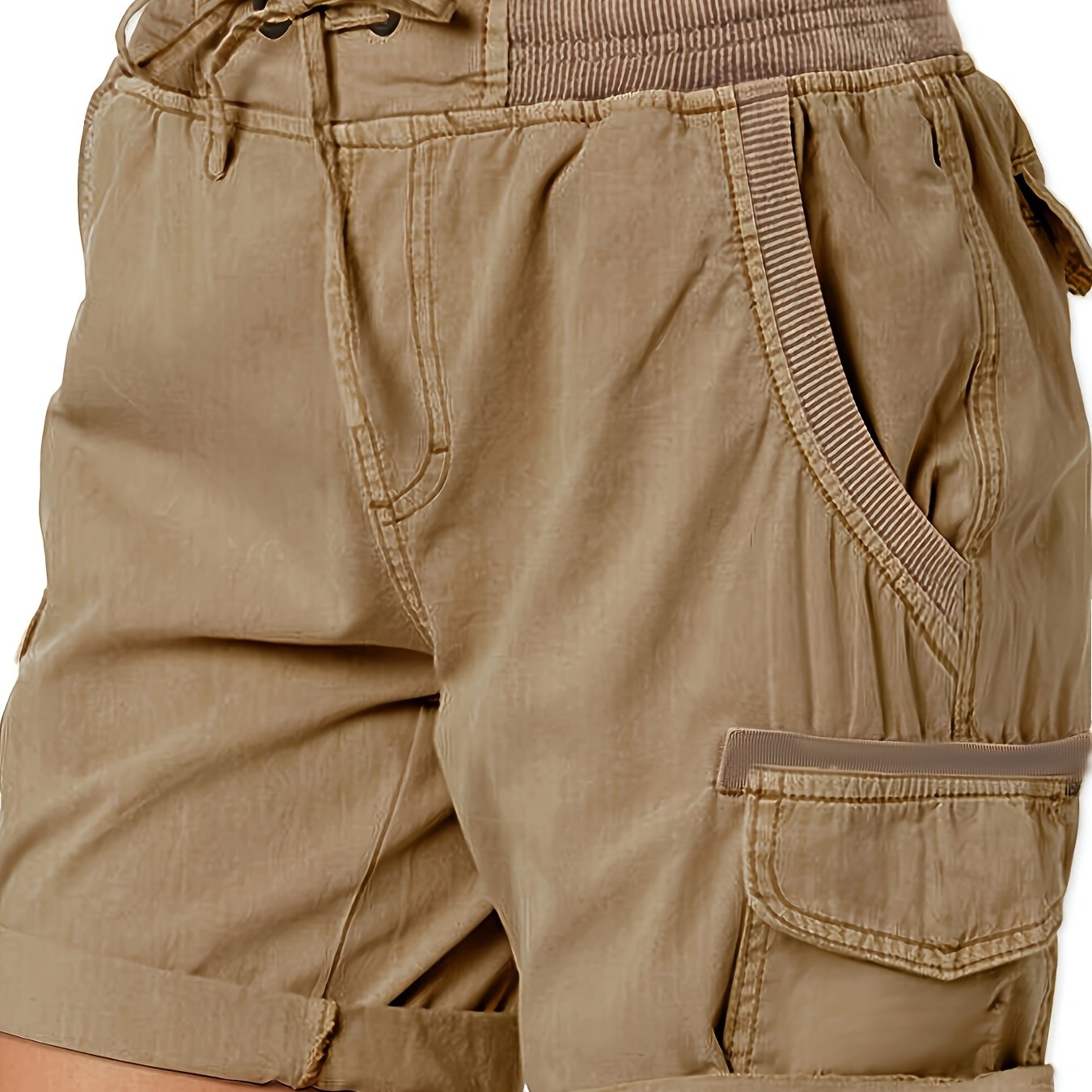 Damen Cargo-Bermuda Shorts mit Kordelzug – Bequemer Freizeit-Style für Sommer & Alltag