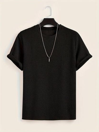 Herren T-Shirt mit modernem Mesh-Design und lässigem Schnitt – Perfekt für Sommer, Urlaub & Freizeit
