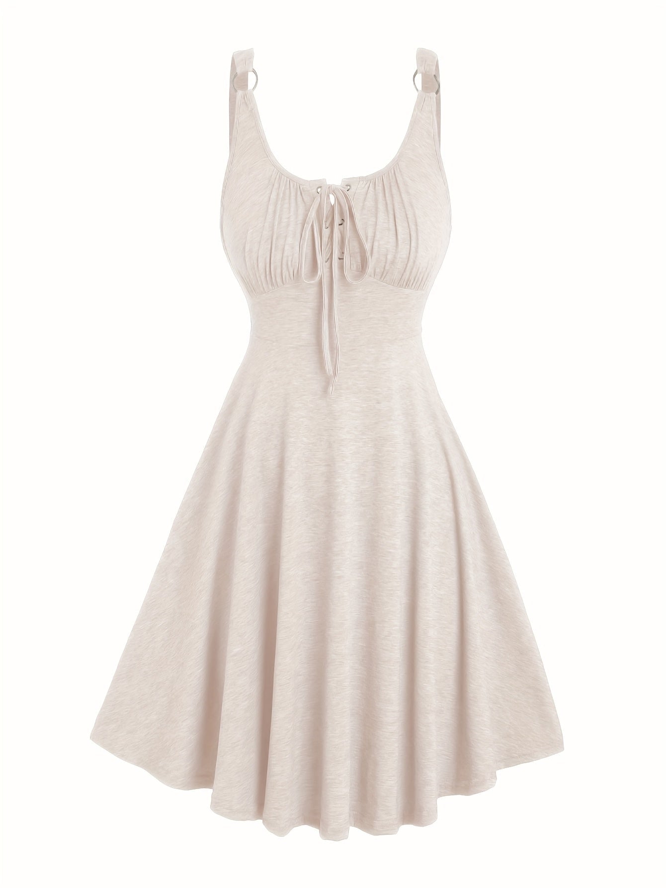 Damen Skaterkleid im Freizeitstil mit Schnürung und Schwingrock – Ideal für Alltag und Sommer
