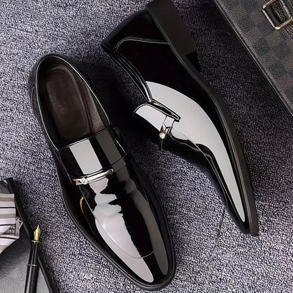 Herren Elegante Lackleder Business Slipper – Klassische Loafer für Büro und festliche Anlässe
