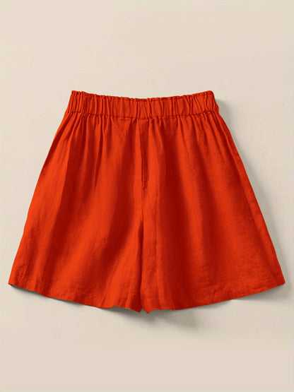 Damen Weite High-Waist Shorts im Casual-Look für Alltag und Freizeit