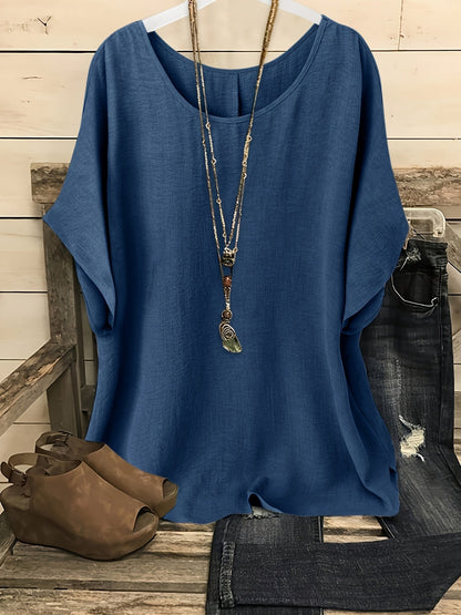 Damen Oversize Casual Tunika Shirt für Freizeit und Alltag