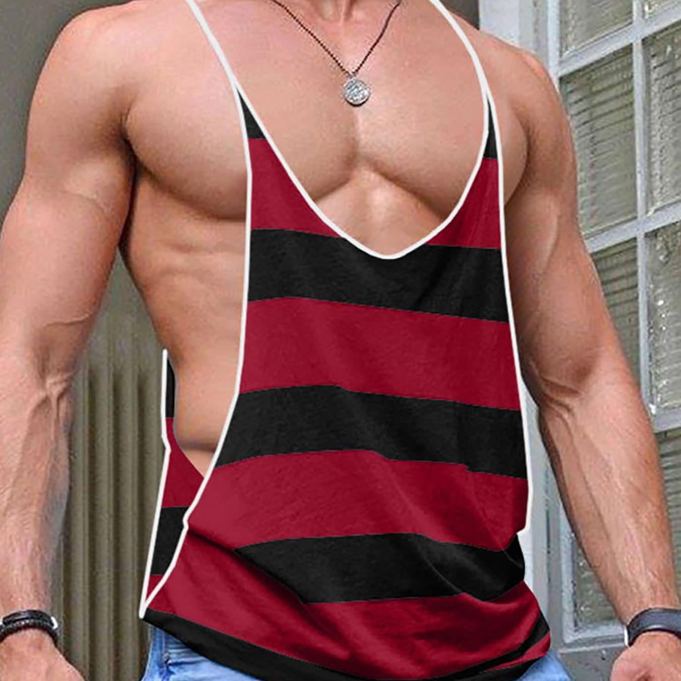 Herren Stringer Tanktop für Fitness und Freizeit – Sportliches, Weit Geschnittenes Muskelshirt