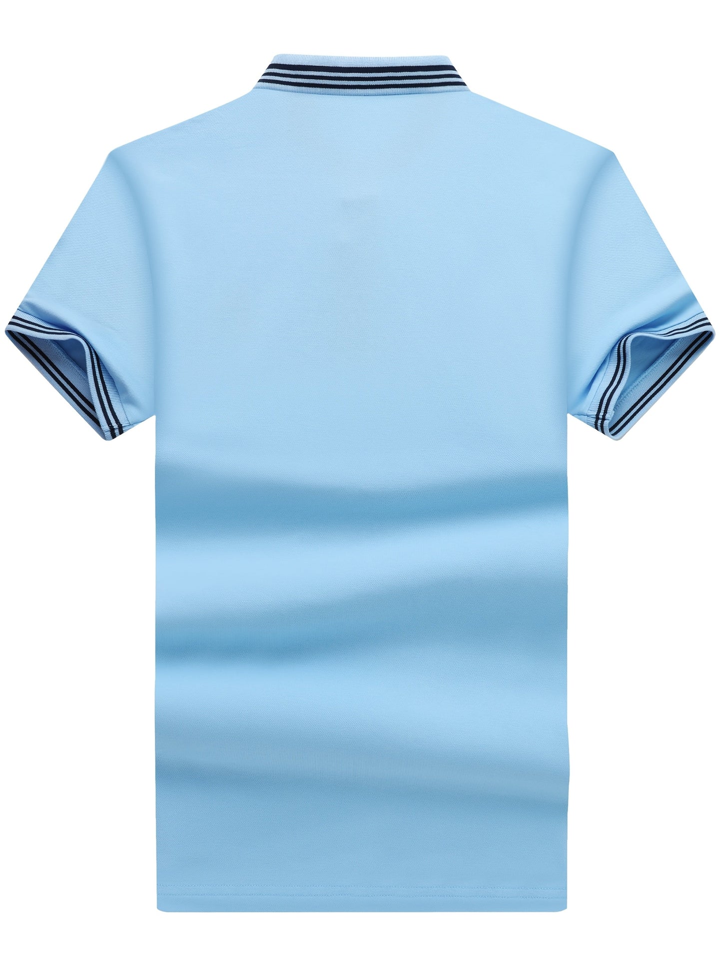 Herren Polo Shirt Klassisch Sportlich mit gesticktem Wappen und Kontrastkragen – Freizeit & Business