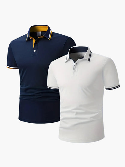 Herren Polo Shirt Set – Klassischer Freizeitstil für Alltag & Büro, 2er-Pack
