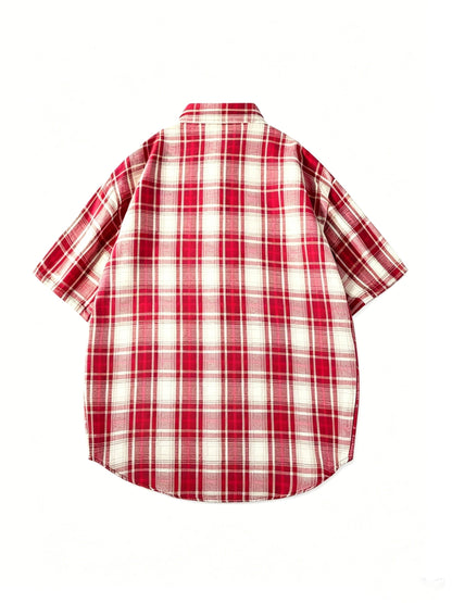 Herren Kurzarm Freizeithemd im Karo-Design – Lässiger Button-Down Stil für Alltag und Freizeit