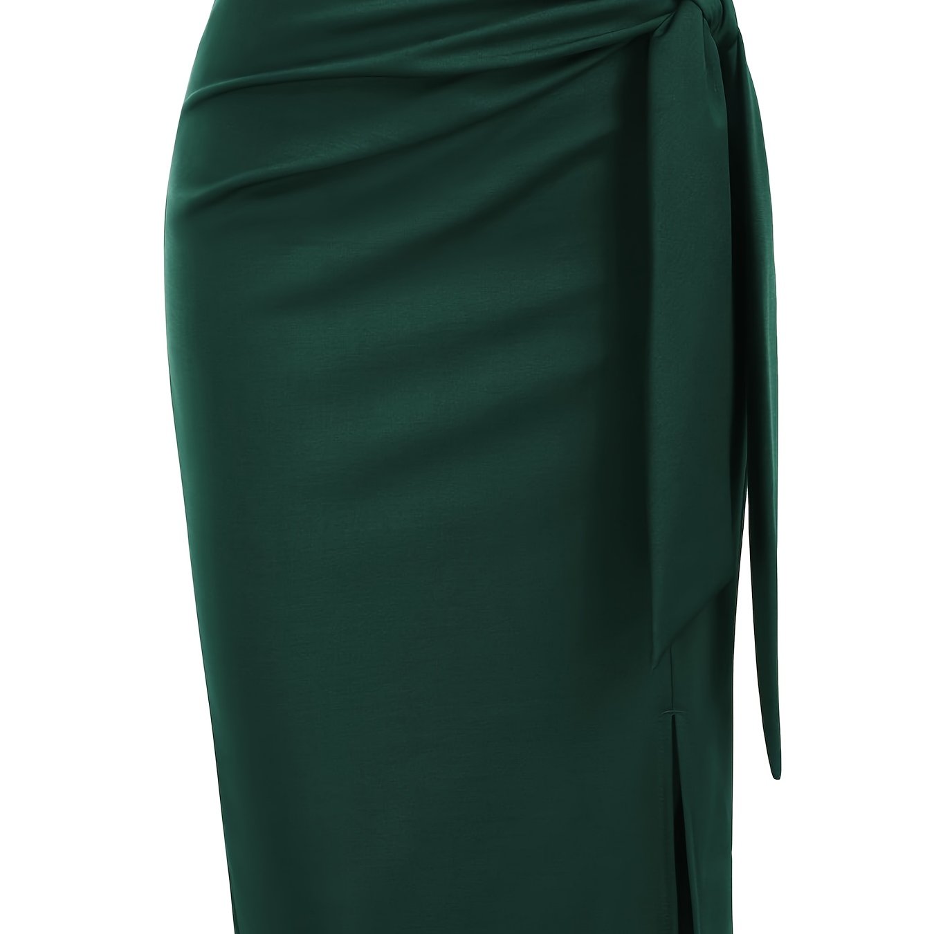 Damen Eleganter Bleistiftrock mit Schleife und Schlitz – Perfekt für Büro & besondere Anlässe