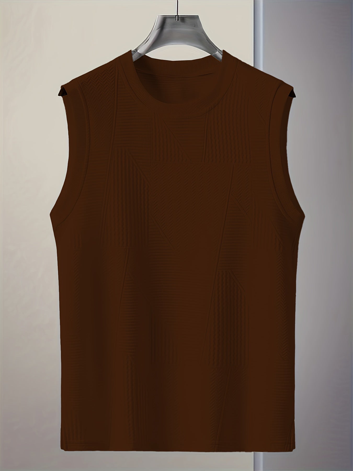 Herren Ärmelloses Casual Top mit Strukturmuster – Ideal für Alltag & Freizeit