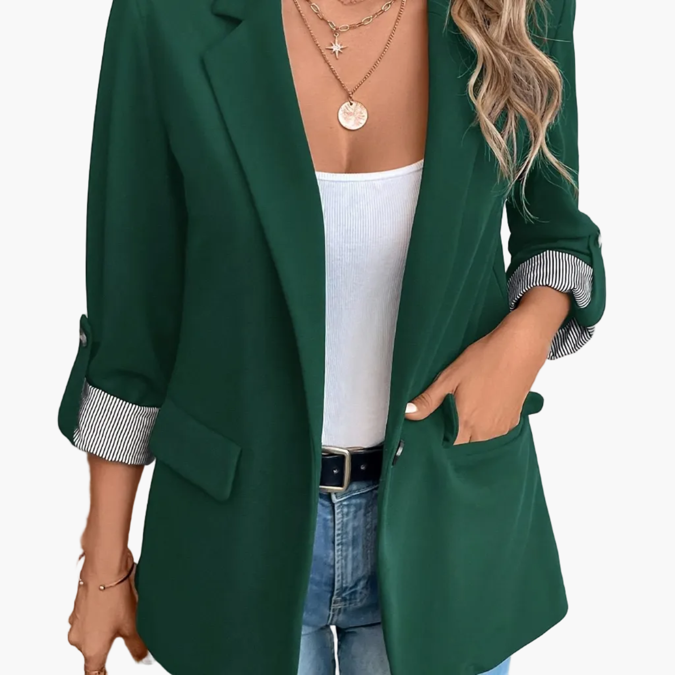 Damen Blazer Elegant Business Casual für Büro und Alltag