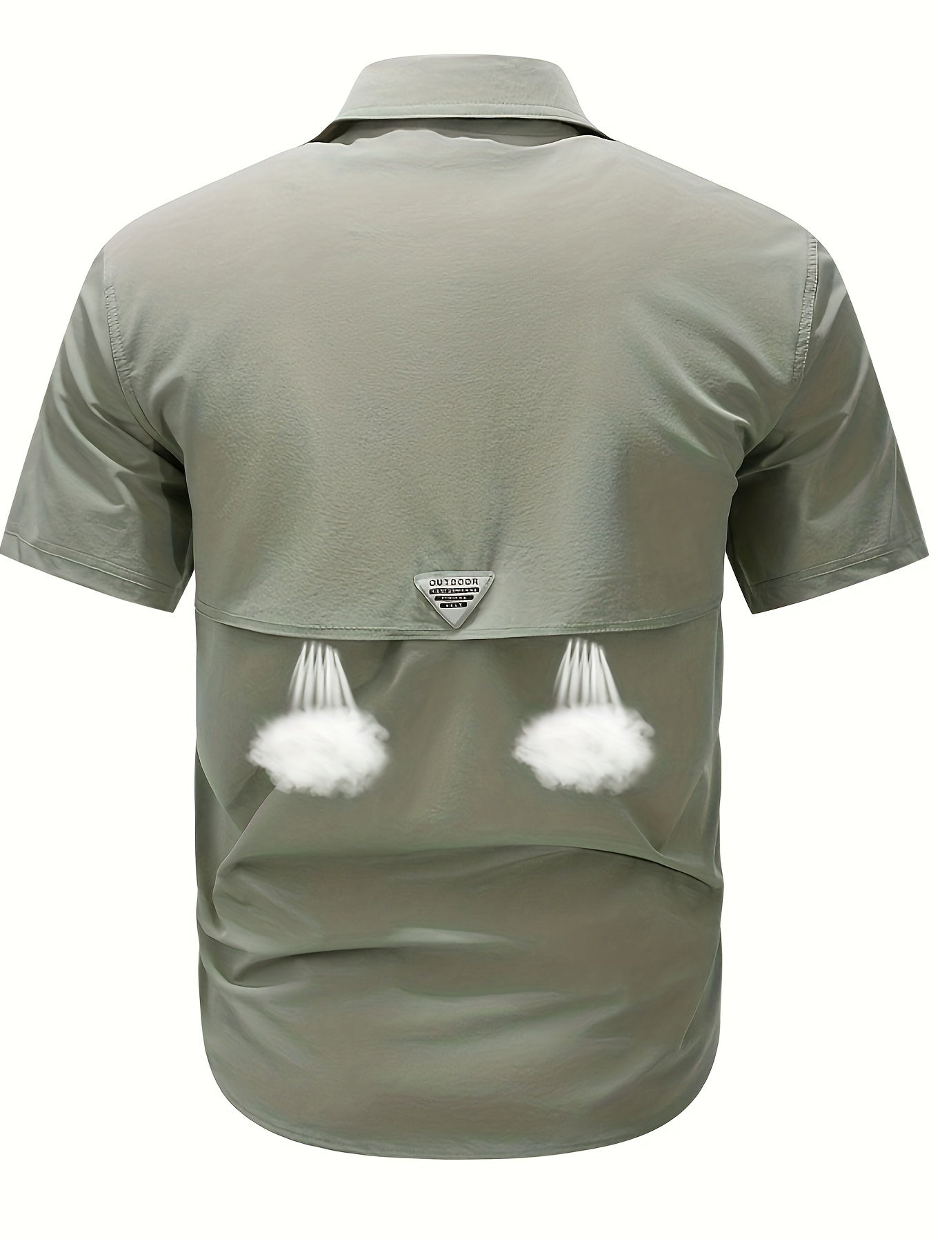 Herren Outdoor Kurzarmhemd mit Belüftung und praktischen Taschen – Funktionelles Freizeithemd