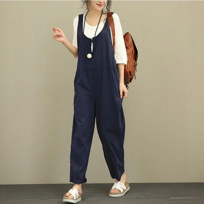 Lisa – Weite Damenlatzhose aus Baumwollmischung