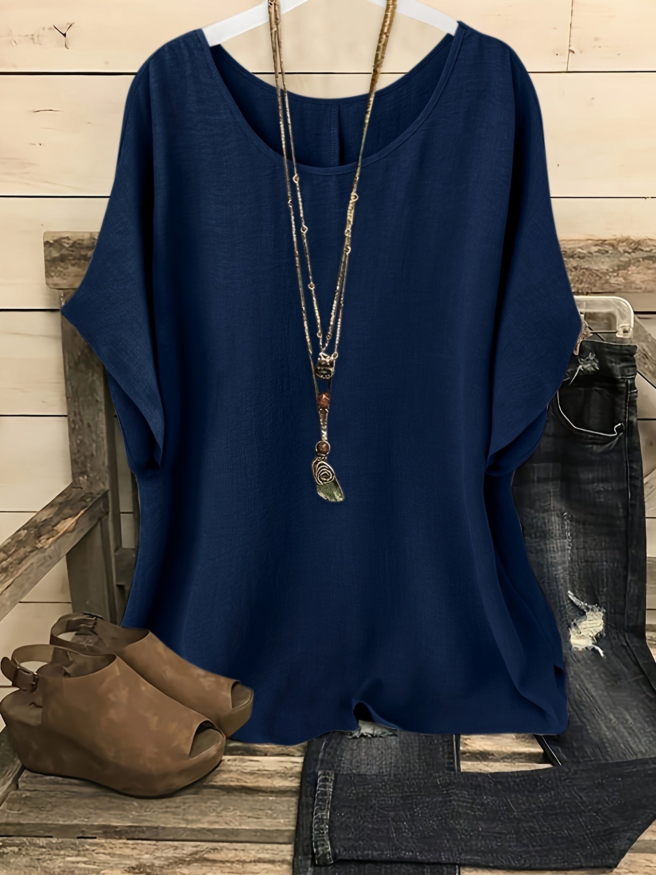 Damen Oversize Casual Tunika Shirt für Freizeit und Alltag