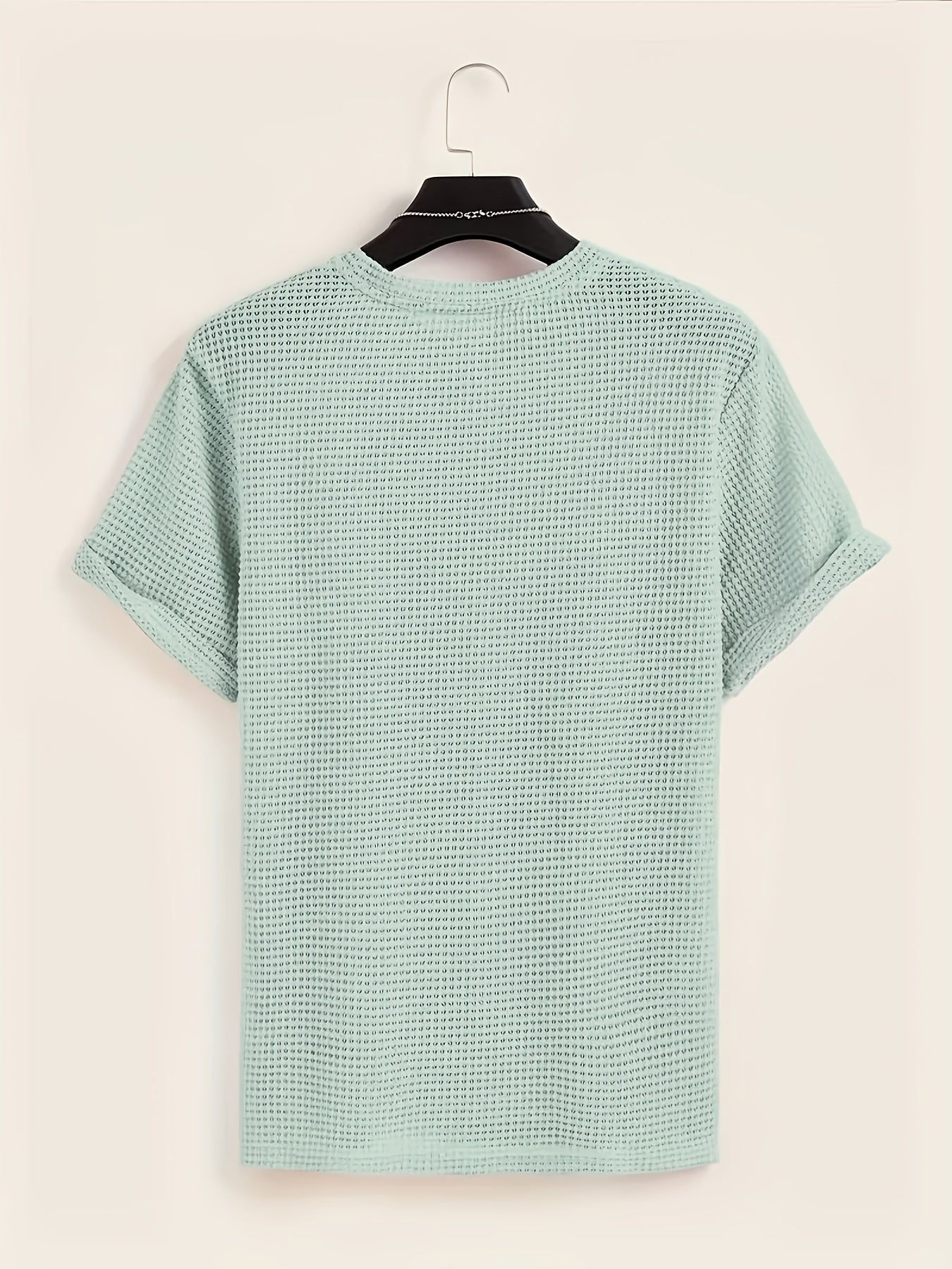 Herren T-Shirt mit modernem Mesh-Design und lässigem Schnitt – Perfekt für Sommer, Urlaub & Freizeit