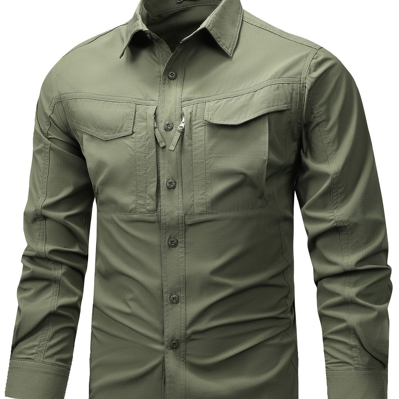 Herren Outdoor Funktionshemd mit vier Taschen und Belüftung – Perfekt für Abenteuer und Alltag