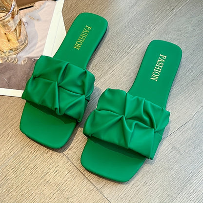 Damen Modische Slip-On Slides mit Gepolstertem Riemen – Bequeme Freizeitsandalen für Alltag & Freizeit