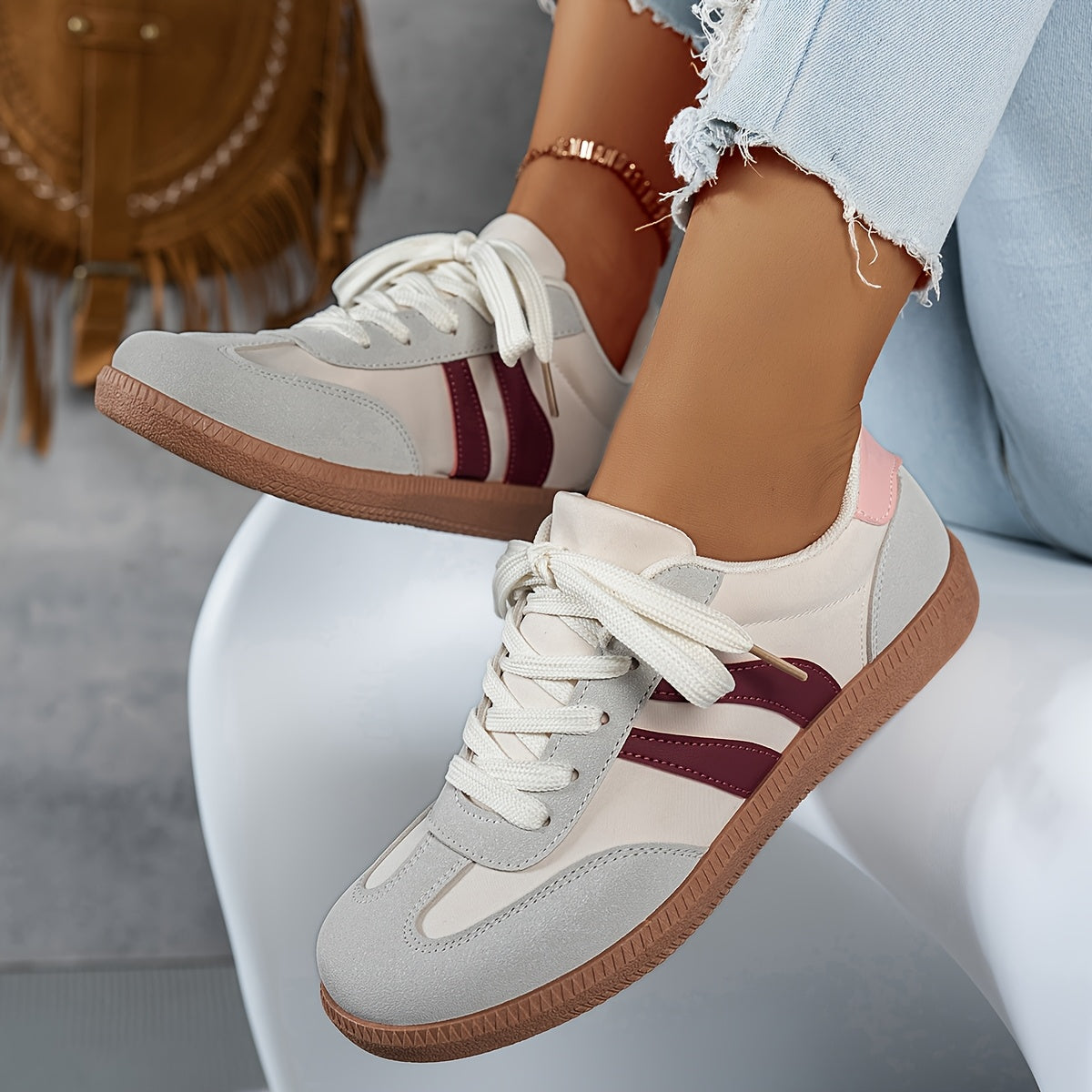 Damen Retro-Sneaker für Alltag & Freizeit – Klassischer Streetstyle