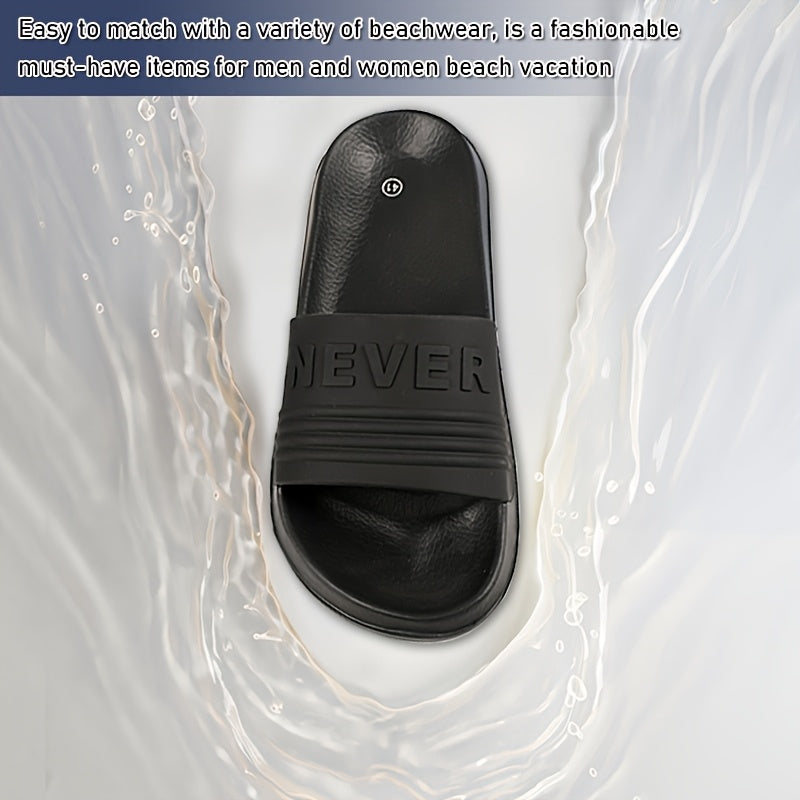 Herren Badeslipper mit Logo-Prägung – Bequeme Slides für Freizeit, Strand und Pool