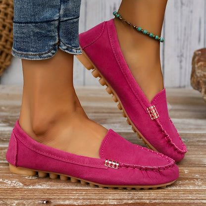Damen Mokassins Bequeme Slip-On Freizeitschuhe Elegant für Alltag und Büro