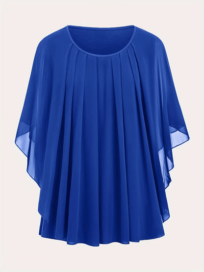 Damen Elegante Oversize Chiffon Bluse für festliche Anlässe und Alltag