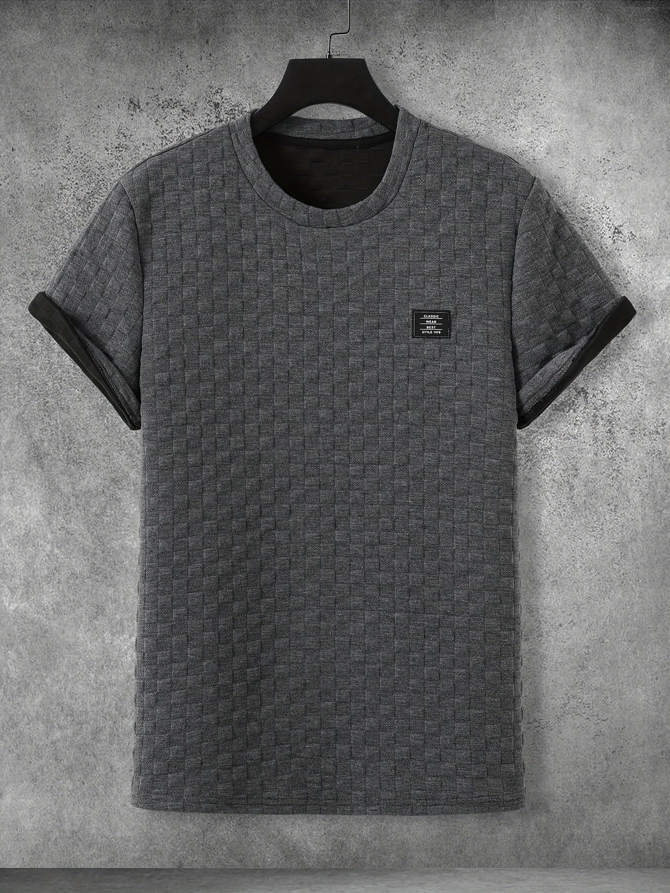 Herren T-Shirt mit Waffelstruktur und modernem Schnitt – Freizeit & Urban Style