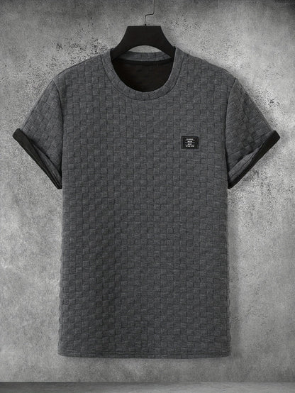 Herren T-Shirt mit Waffelstruktur und modernem Schnitt – Freizeit & Urban Style