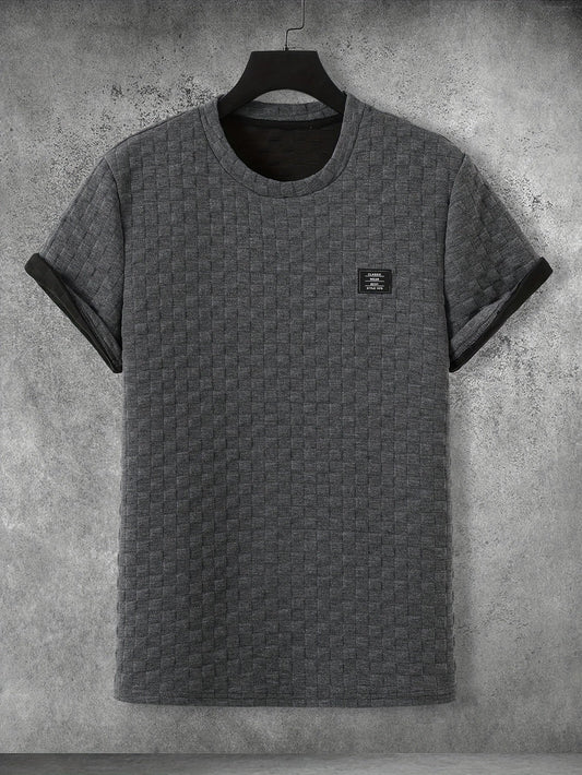 Herren T-Shirt mit Waffelstruktur und modernem Schnitt – Freizeit & Urban Style