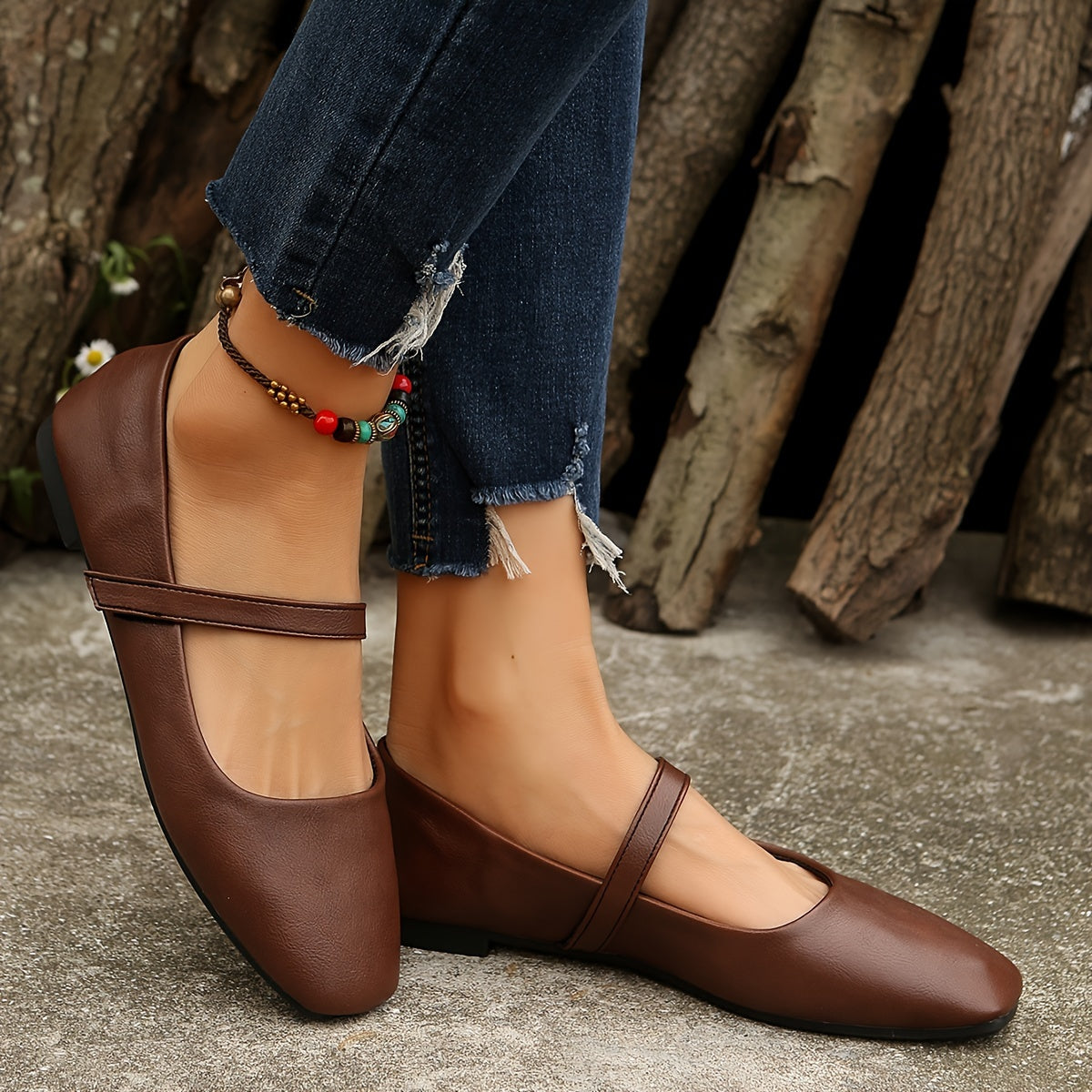 Damen Mary Jane Ballerinas – Elegante flache Schuhe für Alltag und Büro