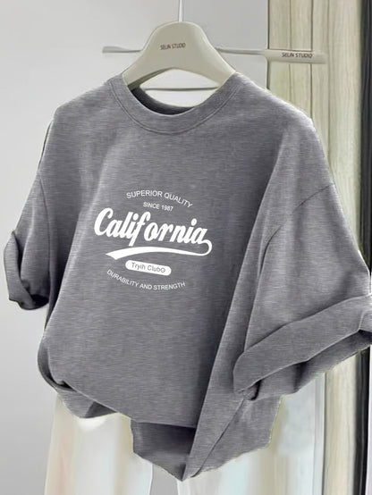 Damen Oversize T-Shirt mit California Print – Lässiger Streetwear-Stil