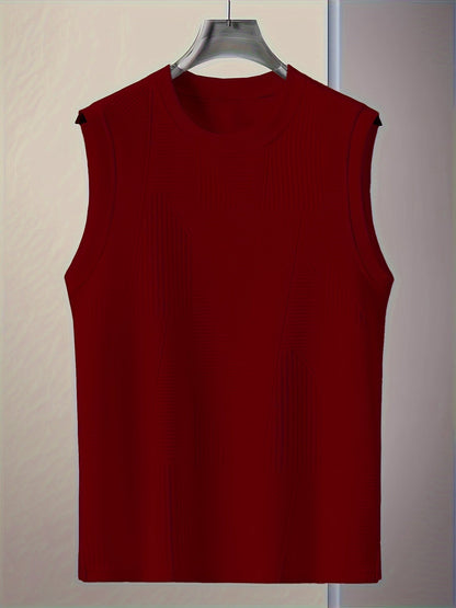 Herren Ärmelloses Casual Top mit Strukturmuster – Ideal für Alltag & Freizeit