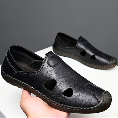 Herren Freizeitschuhe Sommer Slip-On mit Cut-Outs – Bequeme Alltagsschuhe für Herren