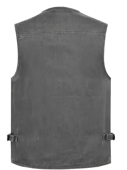 Herren Outdoor Weste mit vielen Taschen – Ideal für Angeln, Wandern & Reisen