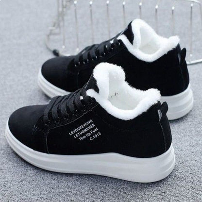 Sarah – Dicke Plateausneaker mit Samtfutter für Damen